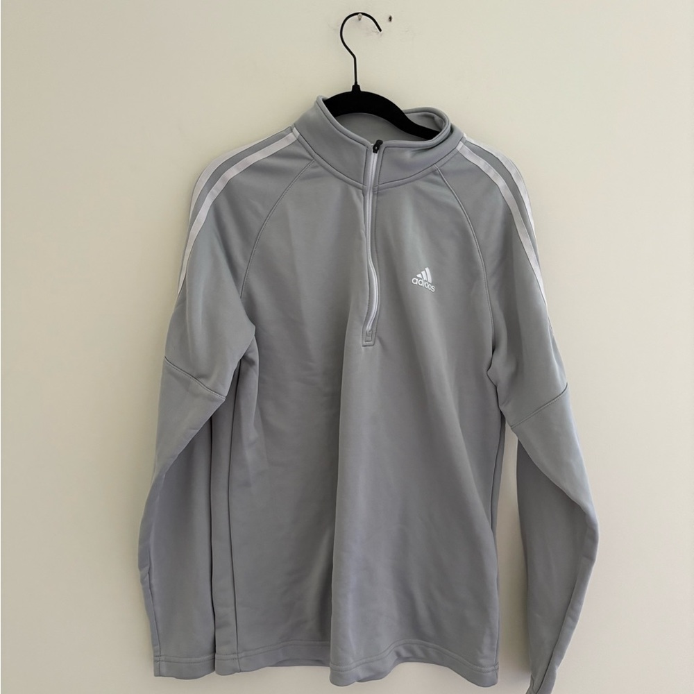 Adidas Golf Gray Quarter-Zip Pullover